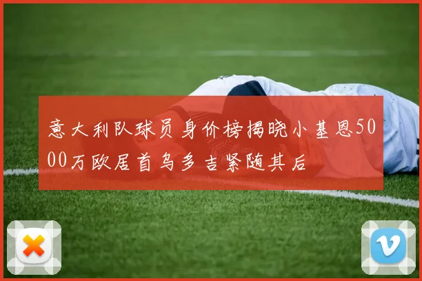 意大利队球员身价榜揭晓小基恩5000万欧居首乌多吉紧随其后